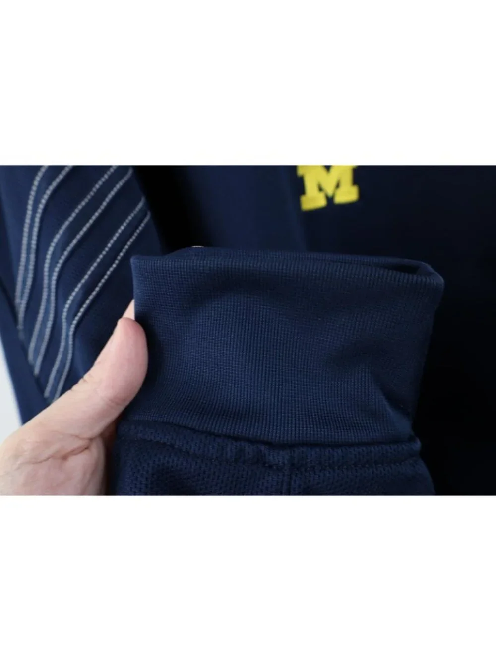 Adidas Mens 2XL XXL Team Issued University of Michigan Football Sweatshirt Blue